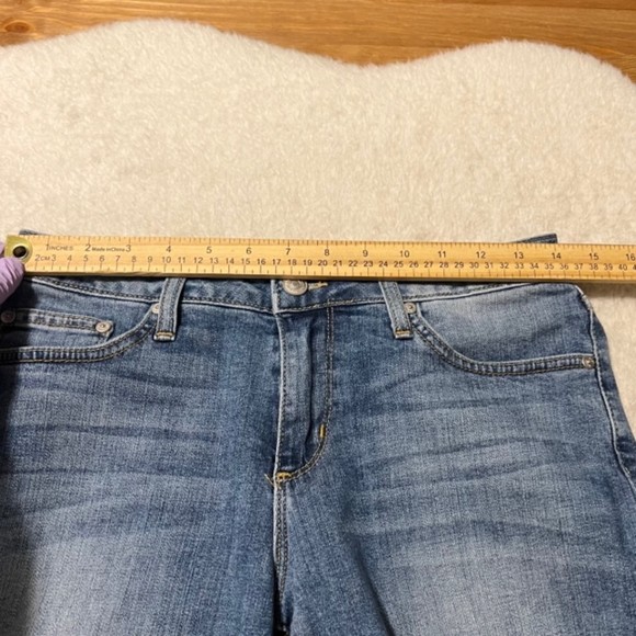 Just Black Womens Blue Mid Rise Cotton Blend Cuffed Denim Jean Shorts Size 26 - Picture 8 of 10